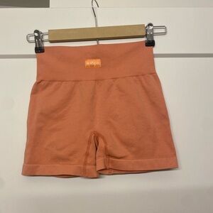 Peach High-Waisted Shorts